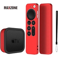 【คุณภาพสูง】MAXZONE เคสรีโมททีวี 2021 Apple Tv 4K Siri [2 In 1] พร้อมเคสซิลิโคนกันกระแทกสําหรับ Apple Tv 4K, Skin-Friendly/Friendly/กันลื่น/กันกระแทก (สีม่วง)