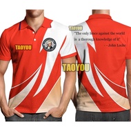 Orange printed shirts Men's fully sublimated SK T-shirt POLO shirt