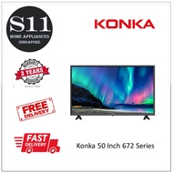 Konka 50/55 Inch 4K UHD Android 11 TV  R672 / R680 Series + 3 Years Warranty