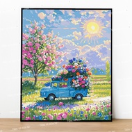 Digitized painting Spring Ride with frame 40x50cm