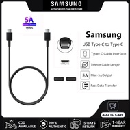 สายชาร์จ Samsung สายชาร์จเร็วซัมซุง ของแท้ 45W 5A PD 1M Cables Super Fast Charging USB C to USB C ข้อมูล line สำหรับ S22 S21 S20 Ultra Note 20 10 10+ A90 A80 A70 A71【รับประกัน1ปี】