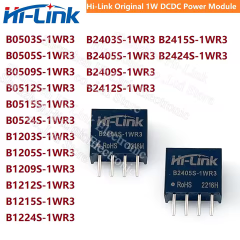 Free Shipping 10pcs B2405S-1WR3 B2412S-1WR3 1W 24V To 3.3V/5V/9V/12V/15V/24V High Efficiency Intelli