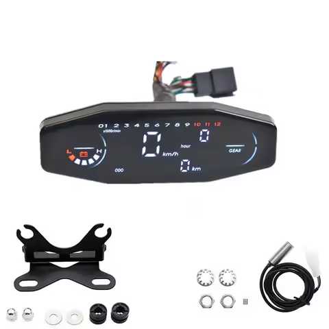 KR200 New motorcycle LCD speedometer digital odemeter electric injection and carburetor meter