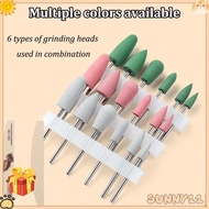 【Free Gift Six-pack Silicone Nail Polishing Head Set Polish Silicone Rubber Polisher Nail Drill Mill