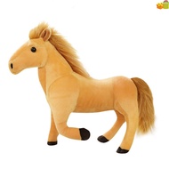 Simulation Horse Plush Toy White Horse Black Horse White Dragon Horse Red Horse Plush Doll Zodiac Ho