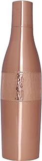 Holy Exports 34 Oz Copper Water Bottle with Lid - Copper Water Vessel for Gym– Large -Leak Proof - Smooth Finish-SAPPHIRE DESIGNER-(Bottle)