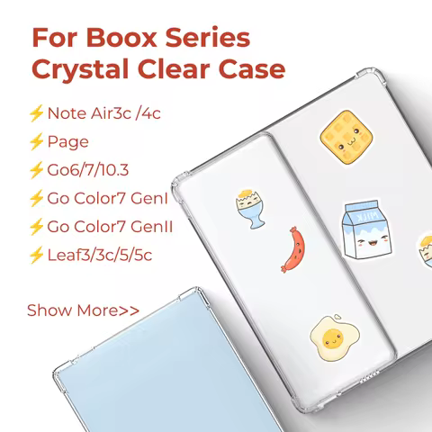 Twosheep Clear Protective Case for Boox Compatible with Go7/Go Color7 GenII/Page/Go 10.3/Note Air4c/