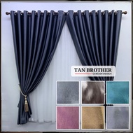100% Blackout Curtain!! Langsir Bercorak, Kain Tebal, Curtain Blackout UV Protection (Eyelet) Made C