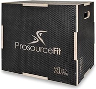 ProsourceFit 3-in-1 Wood Plyometric Jump Box for Cross Conditioning, Agility, Vertical Jump Training &amp; Plyo Workouts