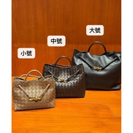 BV Frosted andiamo Woven Bag Autumn Winter Suede Bag bv Woven Bag Plain Weave Glossy Andiamo Handbag
