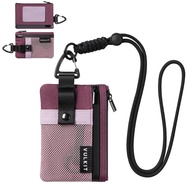 VULKIT-กระเป๋าสตางค์ป้องกัน RFID แบบมินิมอลลิสต์พร้อมหน้าต่าง ID ดีไซน์กันน้ำสายคล้องและพวงกุญแจ-VW1