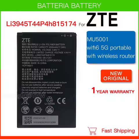 Original Replacement Li3945T44P4h815174 Battery For ZTE MU5002 MU5001 Wifi 5G Wifi6 Portable Wireles