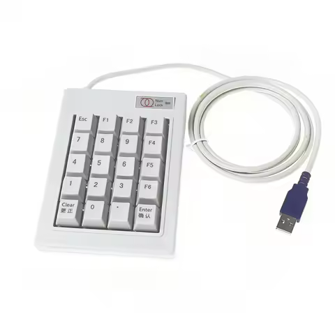 20 Keys PS/2 USB ESC Key Wired Mechanical Password Finance Number Numberic Keypad Keyboard F1 F2 F3