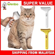 Wenbo Sikat Haiwan Hair Removal Tool Brush With Fine Teeth Comb And Curved Blade For Shedding Pets O