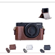 Portable PU Leather Half Case camera bag For Sony  ZV1  ZV1F ZV-1F ZV1M2  Protective Cover shell with Shoulder Strap