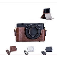 Portable PU Leather Half Case camera bag For Sony  ZV1  ZV1F ZV-1F ZV1M2  Protective Cover shell wit