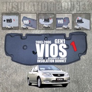แผ่นกันความร้อนฝากระโปรง TOYOTA VIOS GEN1 2003-2006 ติดตั้งเองได้