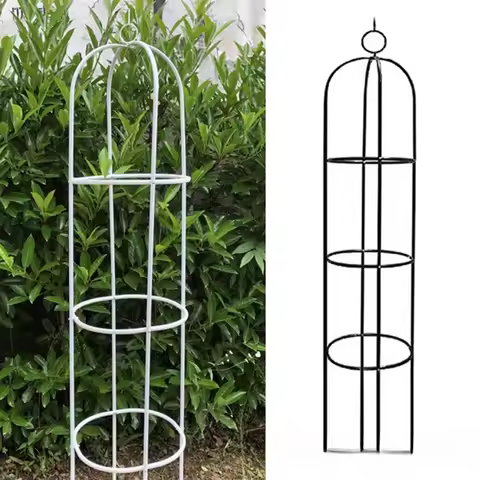 1Pcs Metal Tower Obelisk Garden Trellis 188cm Tall Climbing Plant Support Frame Outdoor Potted Flowe