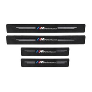 Aq 4PCS Car BMW M Carbon Fiber Threshold Protector Auto Door Sill Cover Sticker Car Accessories For 