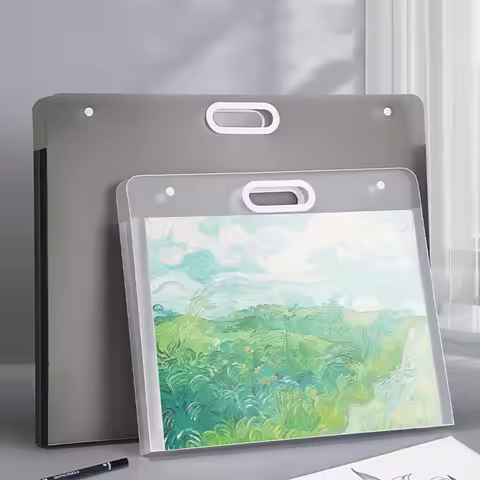 New High Quality Simple A2/A3/A4 File Folder Portable Waterproof Picture Album 4K/8K/16K Four Layers