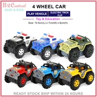 Collections 4 Wheels Car Off-Road Big Wheels Vehicle 4 Wheels Drive Trucks Toys Rotation Car Mainan 