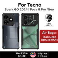 (MY) LionShield Tecno Pova 6 Pro 5G / 6 Neo / Spark GO 2024 Hybrid Clear Case - Shockproof Casing
