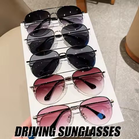 Sunglasses Mens Aviation UV400 Day and Night Vision Driving Sun Glasses Women Titanium Goggles Vinta