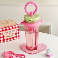 Summer girls' water cup, fashionable, fresh, high appearance value, simple design ins Plastic Cup St
