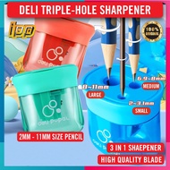 DELI Triple-Hole 3 In 1 Pencil Sharpener / 2mm to 11mm Pencil Sharpener (VB156)