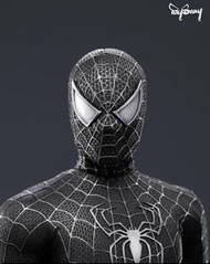 全新Toystay 黑Spiderman蜘蛛俠 黑荔枝面罩頭雕現貨 MMS727/MMS728
