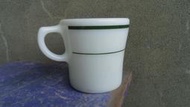 早期---美國 康寧 CORNING PYREX 軍綠 牛奶玻璃 咖啡杯---- 1個700元