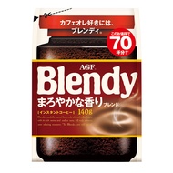 AGF 日本进口  AGF Blendy系列 特浓烘焙速溶咖啡  冰水速溶  黑咖啡 140g/袋