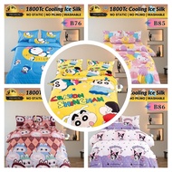 G9 1800Tc Ice Silk Quilt Cover Full Set 8in1 With Bedsheet Super King | Cadar Kartun Comel Bedding