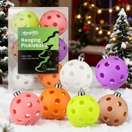 Amoswiz, Pickleball Accessorries, Christmas Decoration, 6 Pcs Pickleball Balls with Rings for Hangin