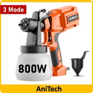 800ML 800W Professional Electric Paint Sprayer Gun Airless Paint Spray Machine Spray Painting Tool Adjustment Knob Electric Paint Spray Electric Handheld Spray Paint Sprayers High Power Home Electric Airbrush Painting Cars Wood Furniture Wall