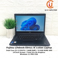 FUJITSU LIFEBOOK E5411 INTEL CORE I5-1135G7 16GB RAM 512GB NVME SSD USED LAPTOP REFURBISHED NOTEBOOK