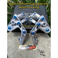 CNC RX KING LAMP EAR TITANIUM BOLT RX KING LAMP RING TITANIUM BOLT CNC RX KING AITECH LAMP EAR TITAN