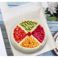 Window Cake Box 6x4x3" White Extra Thick Folding Box with Window Kotak Kuih Talam / Lapis / Kotak Ke