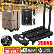 New Foldable Rules Trolley Cart with Brake For Heavy Shopping Cart Grocery Adjustable Push Cart Fold