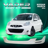 ชุดแต่งรถยนต์สเกิร์ต หน้า หลัง ข้าง รอบคัน Nissan March ทรง Euro 2014 (งานยังไม่ได้ทำสี) ABS เข้ารูป