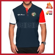 T Shirt Polo Cotton Alfa Romeo Logo Kolar Embroidery Casual Motorsport Racing Unisex T-Shirt Shirts 