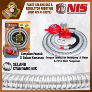 Nis Selang Paket Regulator Gas Robot (NI 0307S) - Tekanan Rendah