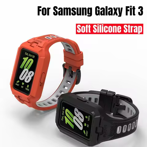 Sports Silicone Strap For Samsung Galaxy Fit 3 Watch Correa Smartwatch Case Replacement Bracelet For