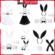 XI Easter Bunny Costume Set Bunny Cosplay Costume  Tail Bowtie Cuff Headband