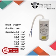 CBB60 Washing Machine Capacitor 4.0uF 5.0uF 6.0uF 7.0uF 8.0uF 9.0uF 10uF 11uF 12uF 13uF 14uF 15uF 16