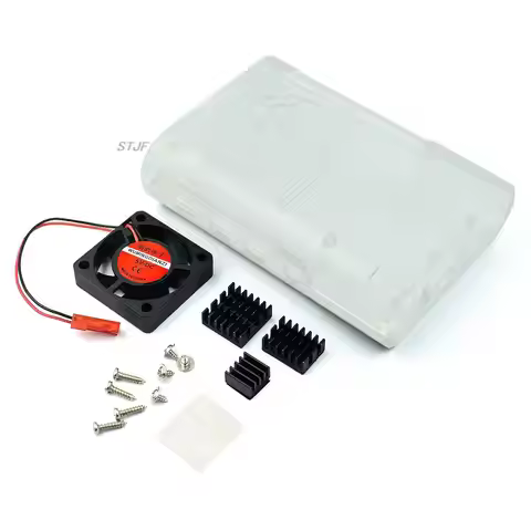 Raspberry Pi for 4!!! New!Pi Box ABS case with Fan module for for Raspberry Pi 4B + 3pcs pure alumin