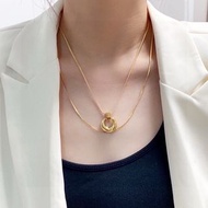 Chanel 雙C字母雙層項鍊 表白情人節 送禮禮物