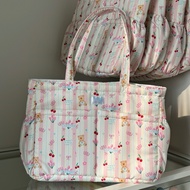 carryme พร้อมส่ง ล็อตใหม่มีซิป tote bag คอลพิเศษ กระเป๋าผ้าสะพาย มีใยนุ่ม ใส่ A4 laptop ขวดได้