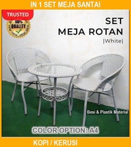 In 1 SET Meja Santai / Meja Kopi / Kerusi Taman Product SET Meja Rotan - 3