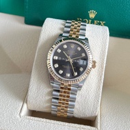 ROLEX DATEJUST 31 YELLOW GOLD DARK GREY DIAMOND 278273 BNIB 2024